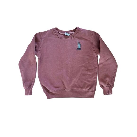 Vintage NYC embroidered Statue of Liberty crewneck sweatshirt y2K 2000s women S - Picture 1 of 4